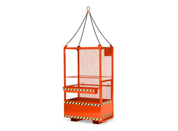 RR Industrietechnik Arbeitskorb Typ RAK-Kranbar 1200x800x2200mm RAL 5010 Enzianblau
