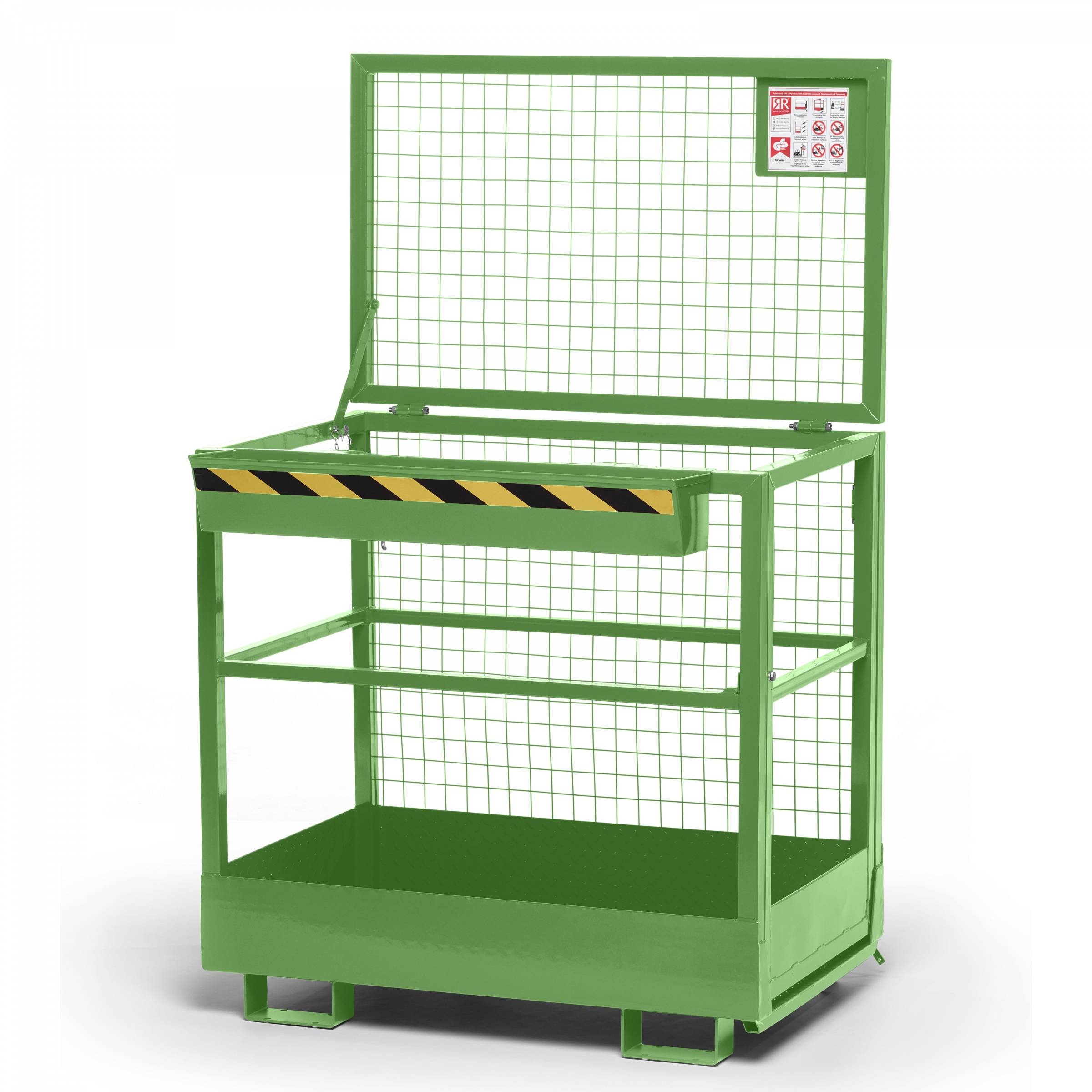 R+R Industrietechnik Arbeitskorb Typ RAK 1200x800x1910mm RAL6011 Resedagrün-0