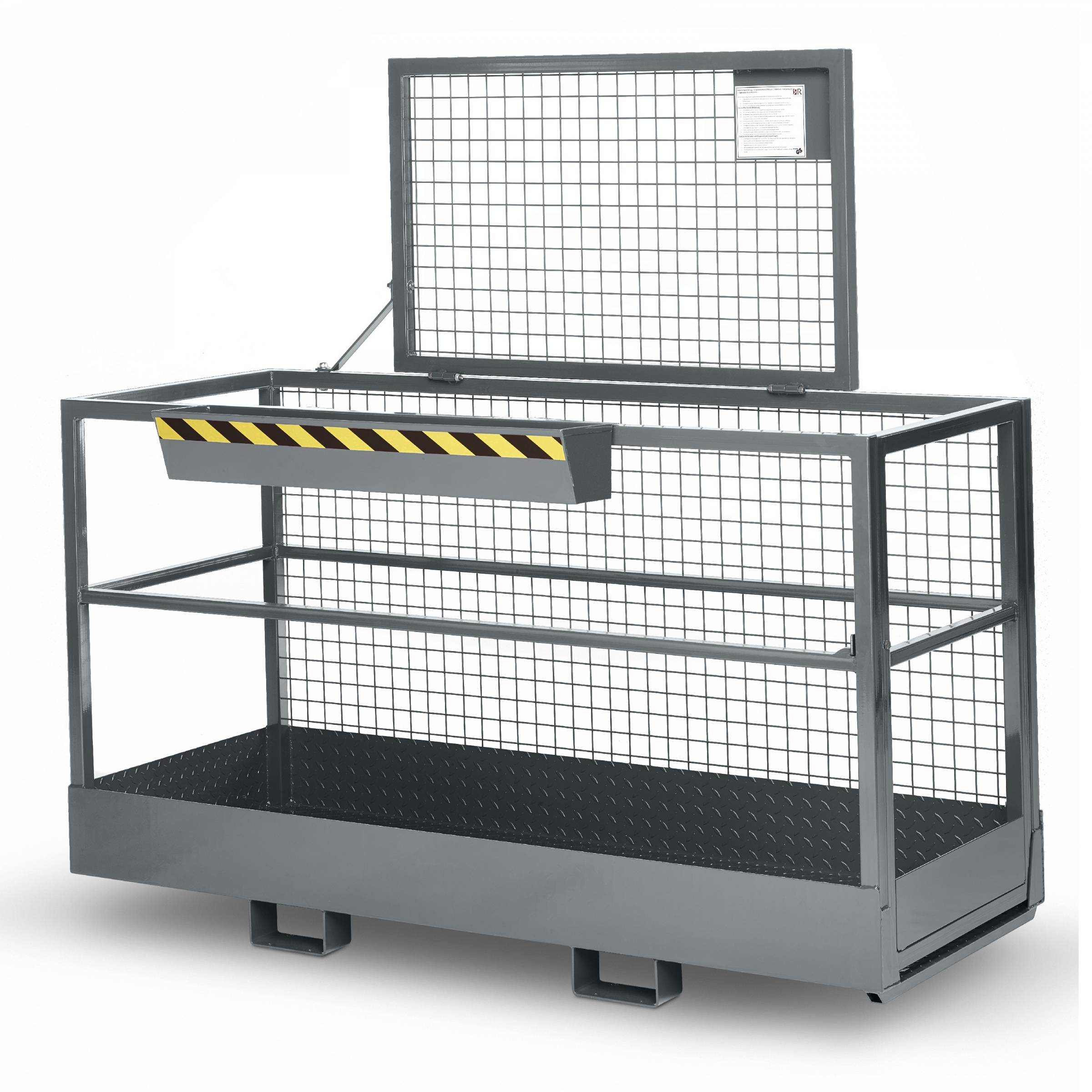 R+R Industrietechnik Arbeitskorb Typ RAK-Big 2000x800x1910mm RAL 7005 Mausgrau-0
