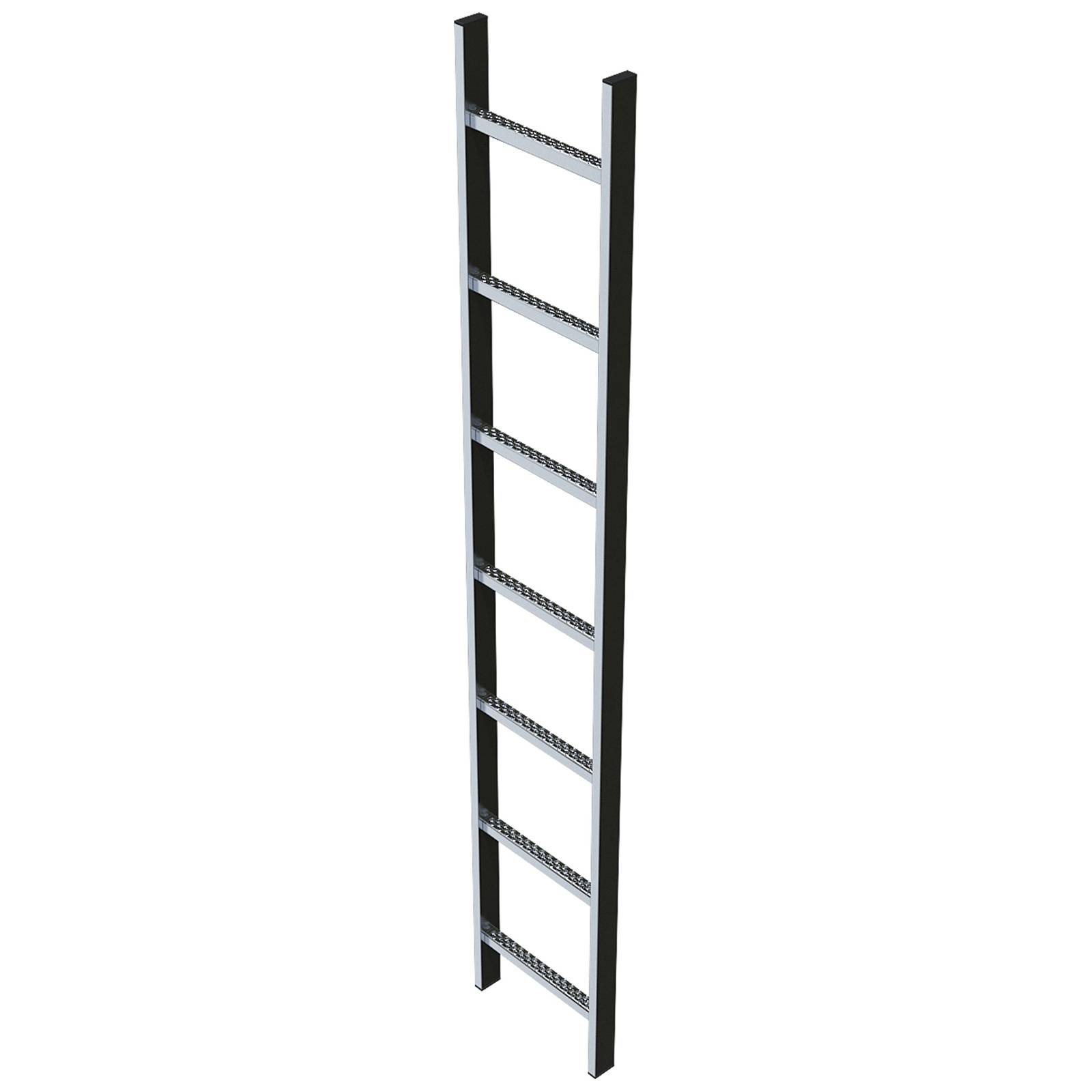 Zarges Schachtleiter 400mm lichte Breite Edelstahl, 8 Sprossen-0