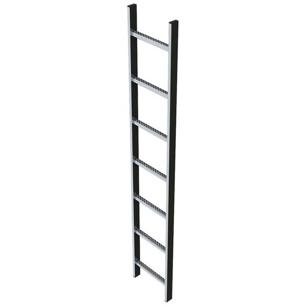 Zarges Schachtleiter 400mm lichte Breite Edelstahl, 8 Sprossen