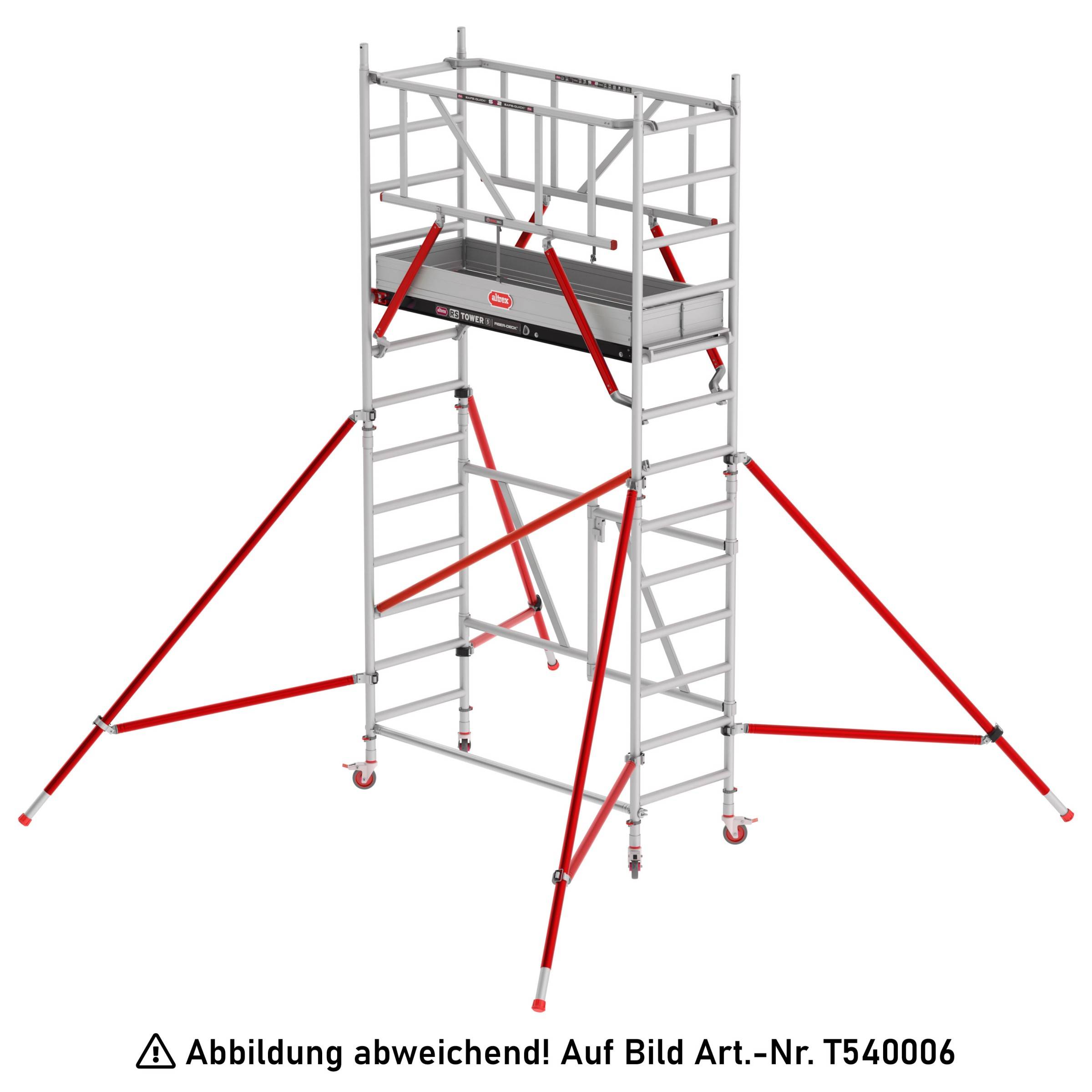 Altrex Klappgerüst RS Tower 54 Aluminium Fiber-Deck Plattform 0,75x1,85m ohne Safe-Quick 4,8m AH-0