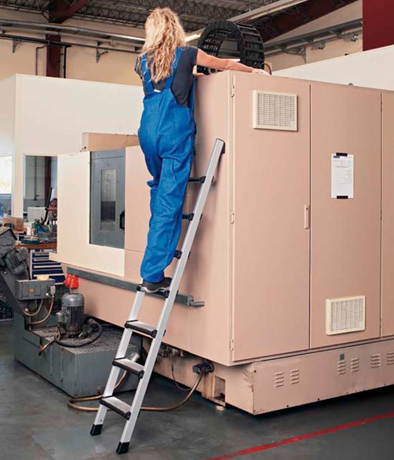 Zarges Anlegeleiter Comfortstep L 8 gepolsterte Stufen-2