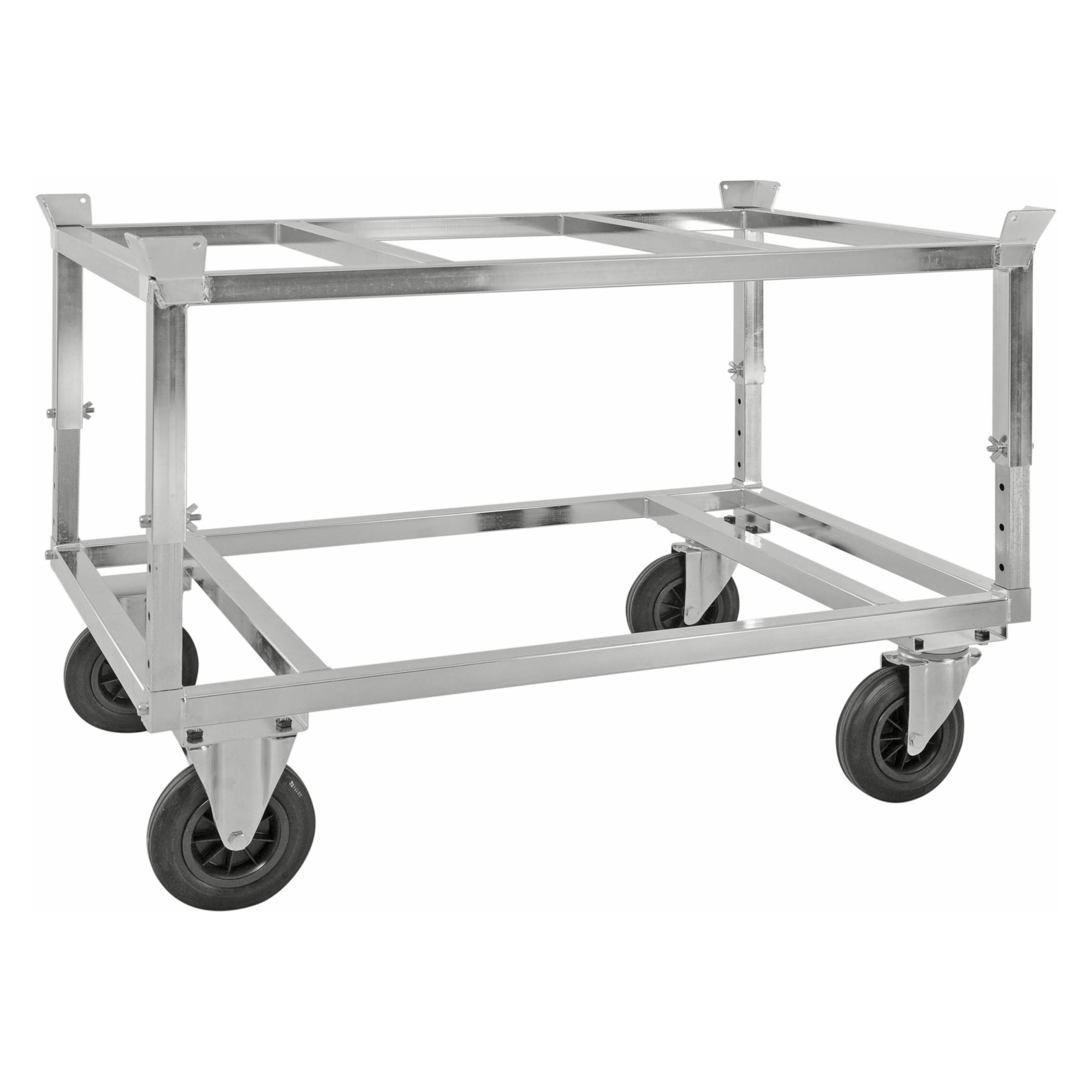 Kongamek Palettenwagen verzinkt und verschweißt, höhenverstellbar 700mm hoch mit Bremse für Palet-0