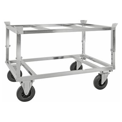 Kongamek Palettenwagen verzinkt und verschweißt, höhenverstellbar 700mm hoch mit Bremse für Palet-0