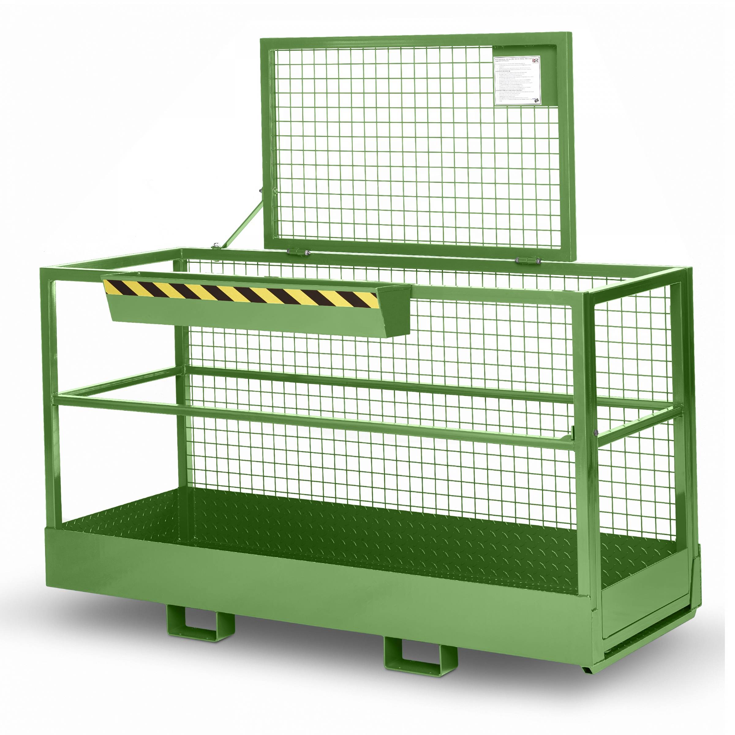 R+R Industrietechnik Arbeitskorb Typ RAK-Big 2000x800x1910mm RAL6011 Resedagrün-0