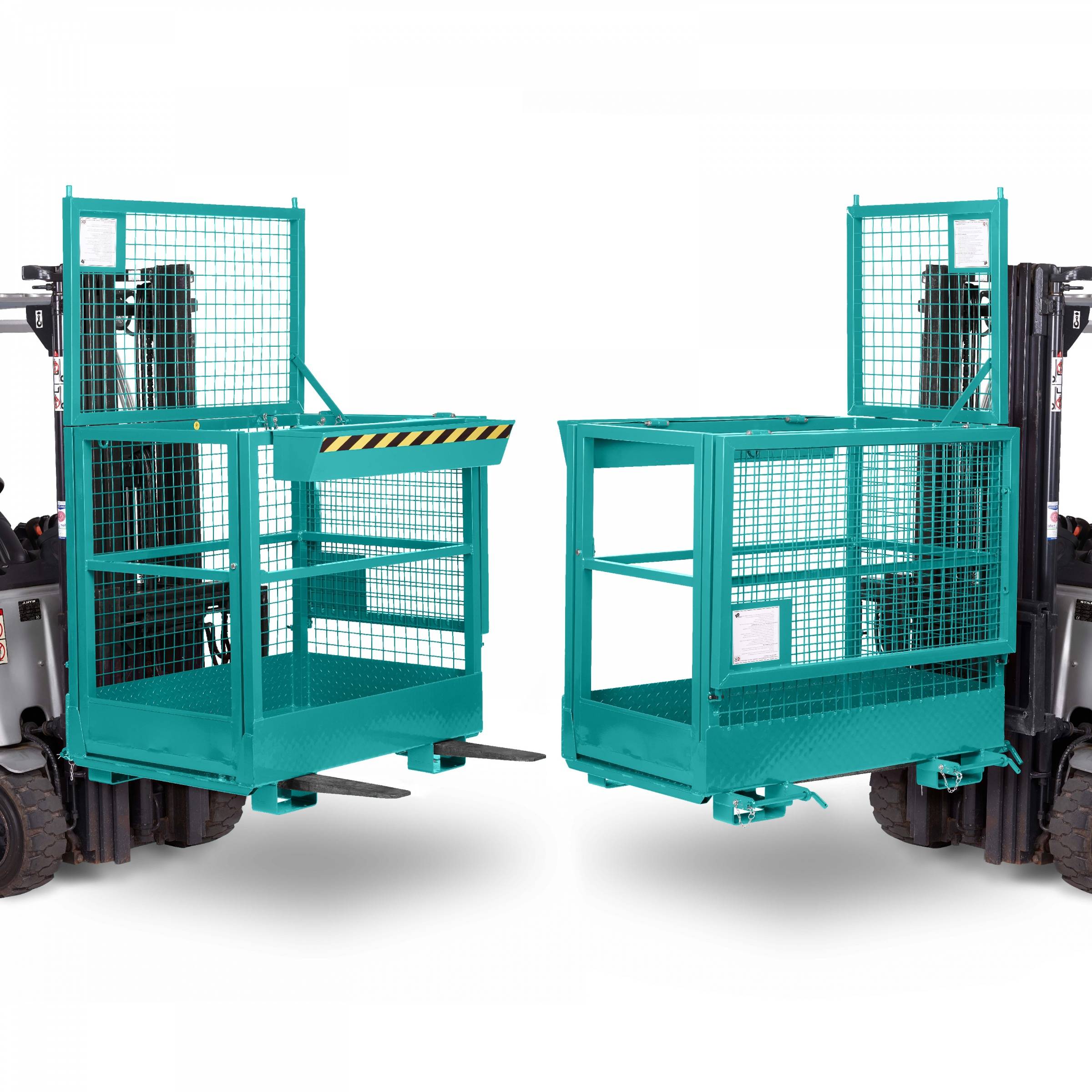 R+R Industrietechnik Arbeitskorb Typ RAK-DUO 1200x800x1950mm RAL5018 Türkisblau-1