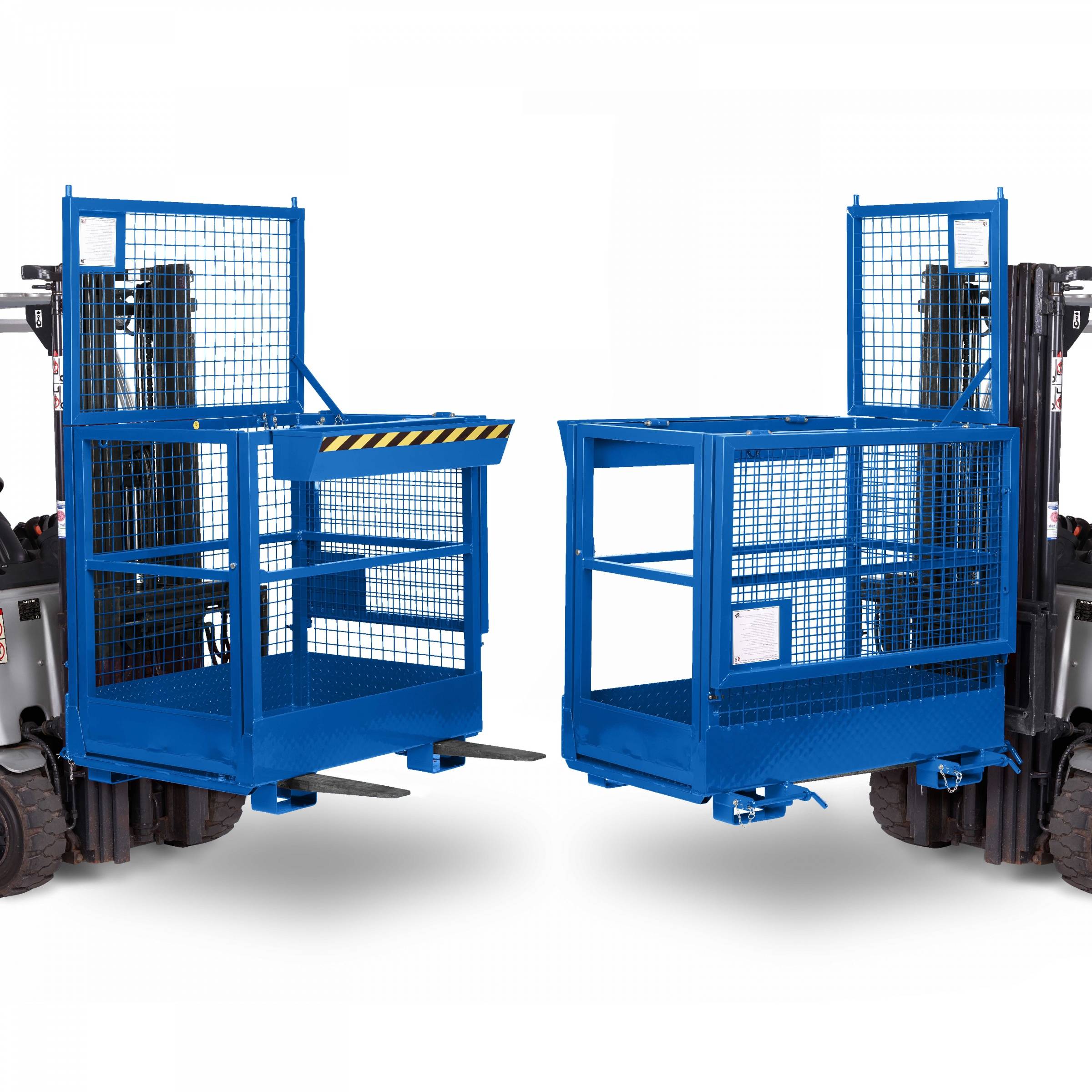 R+R Industrietechnik Arbeitskorb Typ RAK-DUO 1200x800x1950mm RAL5010 Enzianblau-1