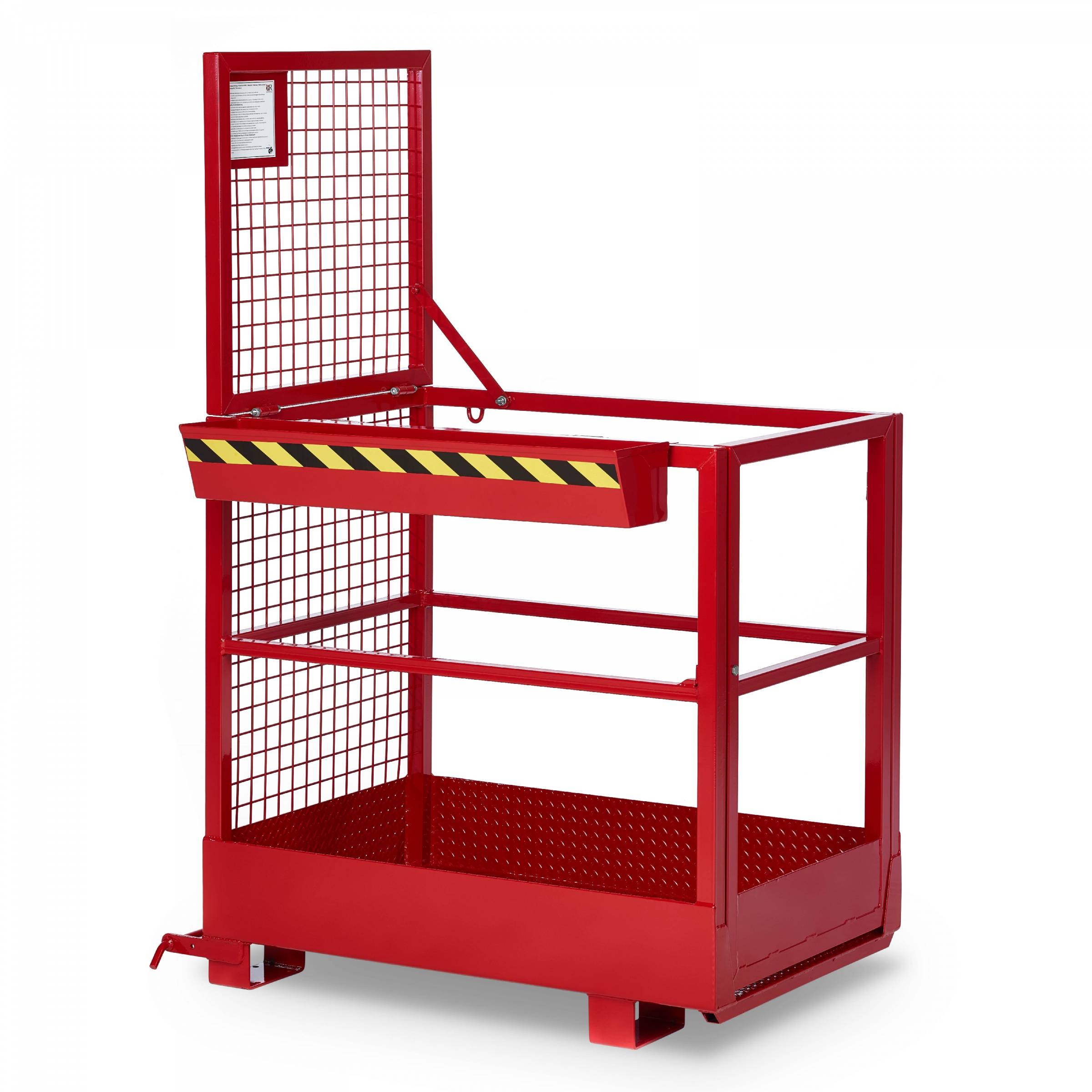 RR Industrietechnik Arbeitskorb Typ RAK-SLIM 800x800x1910mm RAL3000 Feuerrot-0
