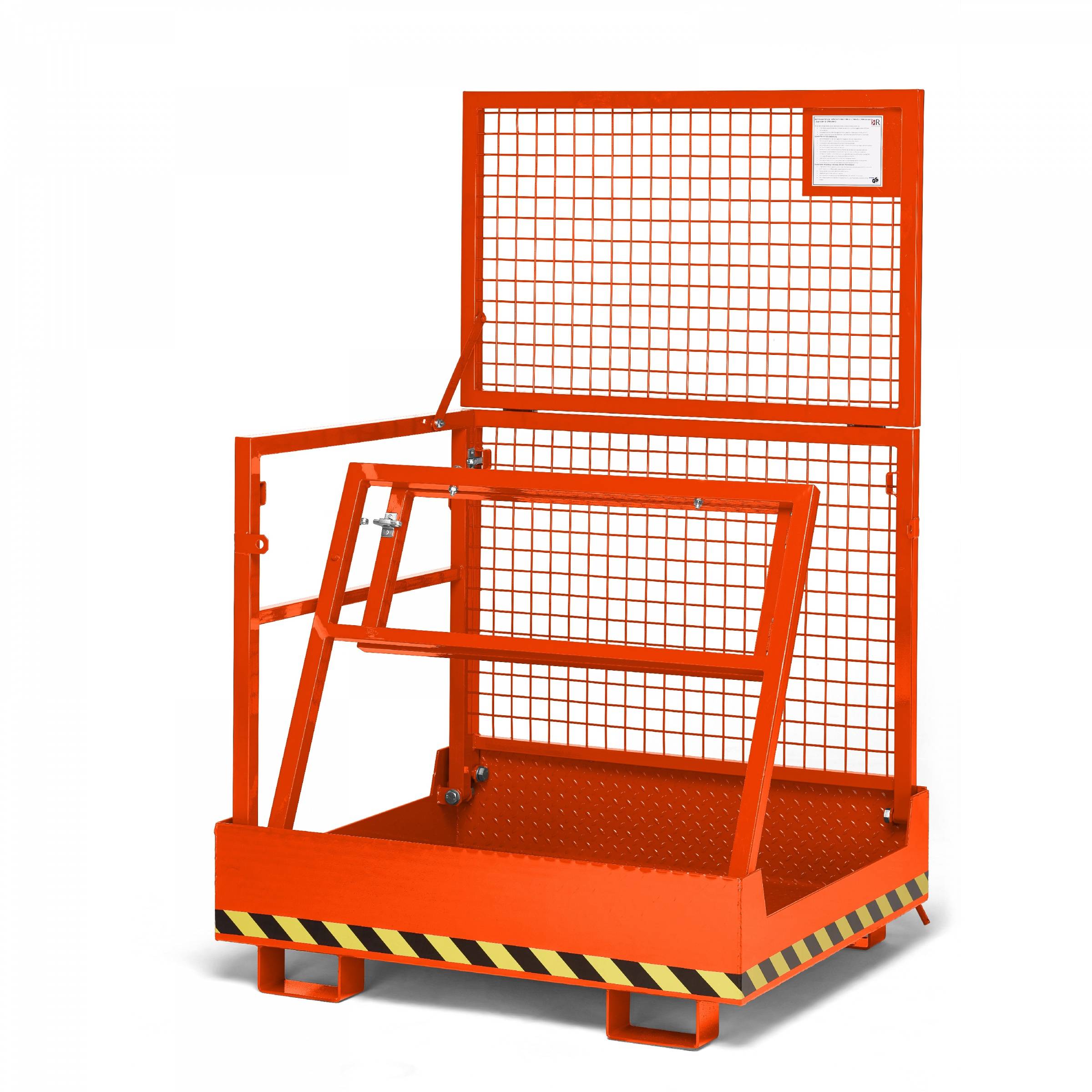 R+R Industrietechnik Arbeitskorb Typ RAK-Compact 1200x1080x1910mm RAL2004 Reinorange-0