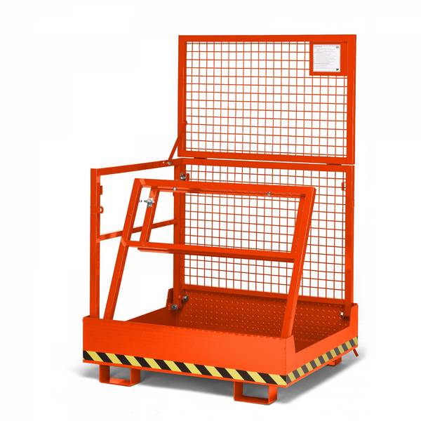 R+R Industrietechnik Arbeitskorb Typ RAK-Compact 1200x1080x1910mm RAL2004 Reinorange