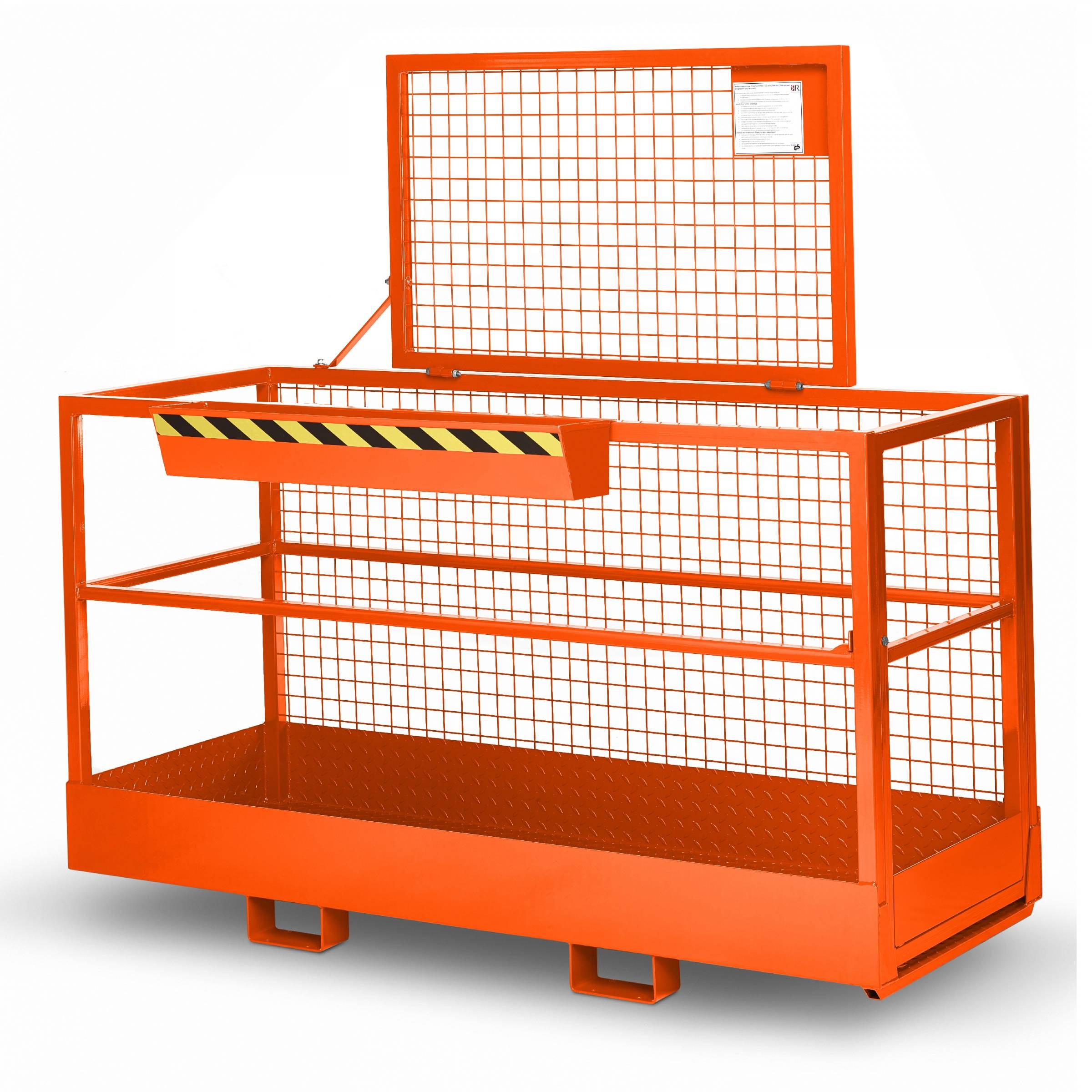 R+R Industrietechnik Arbeitskorb Typ RAK-Big 2000x800x1910mm RAL2004 Reinorange-0