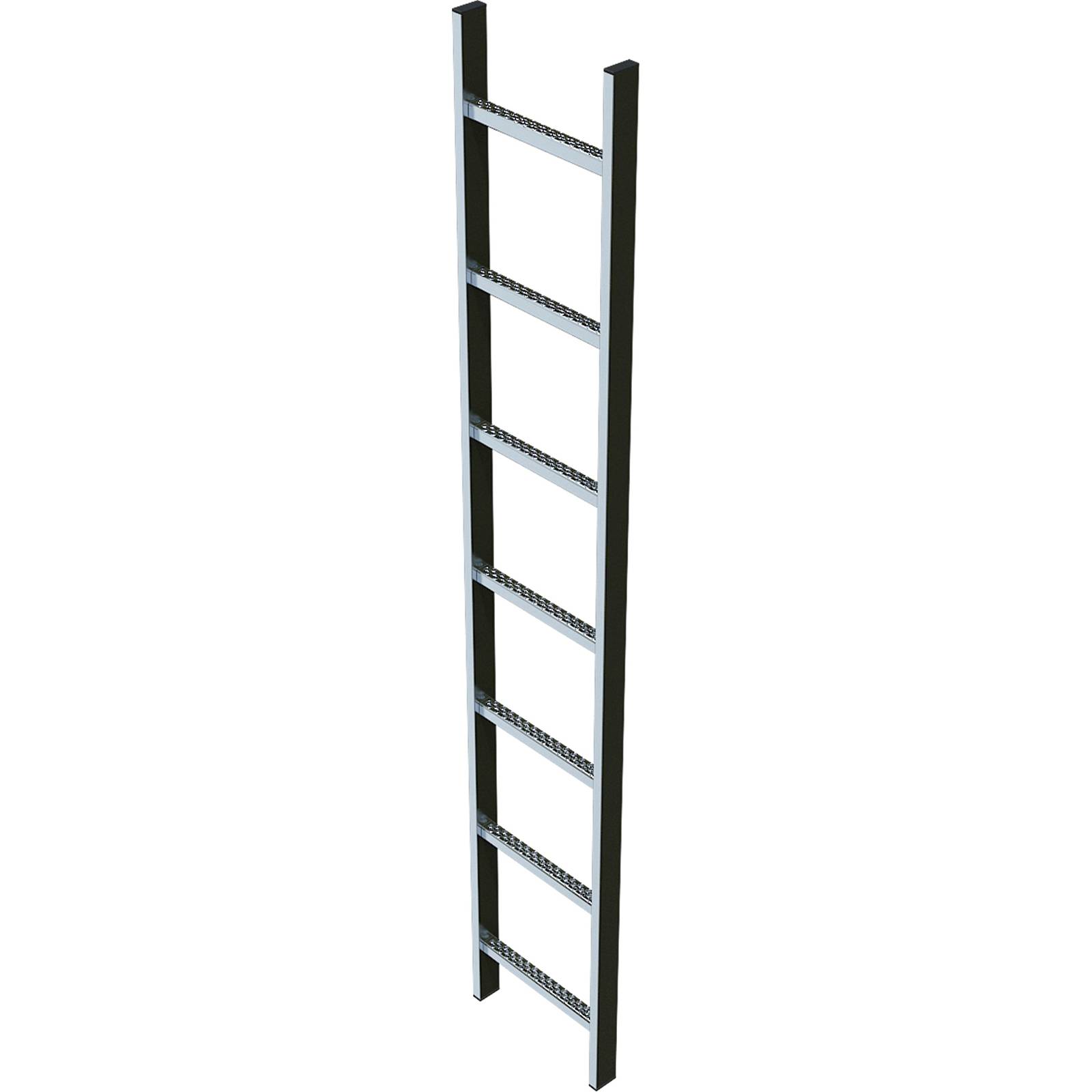 Zarges Schachtleiter 300mm lichte Breite Edelstahl, 4 Sprossen-0