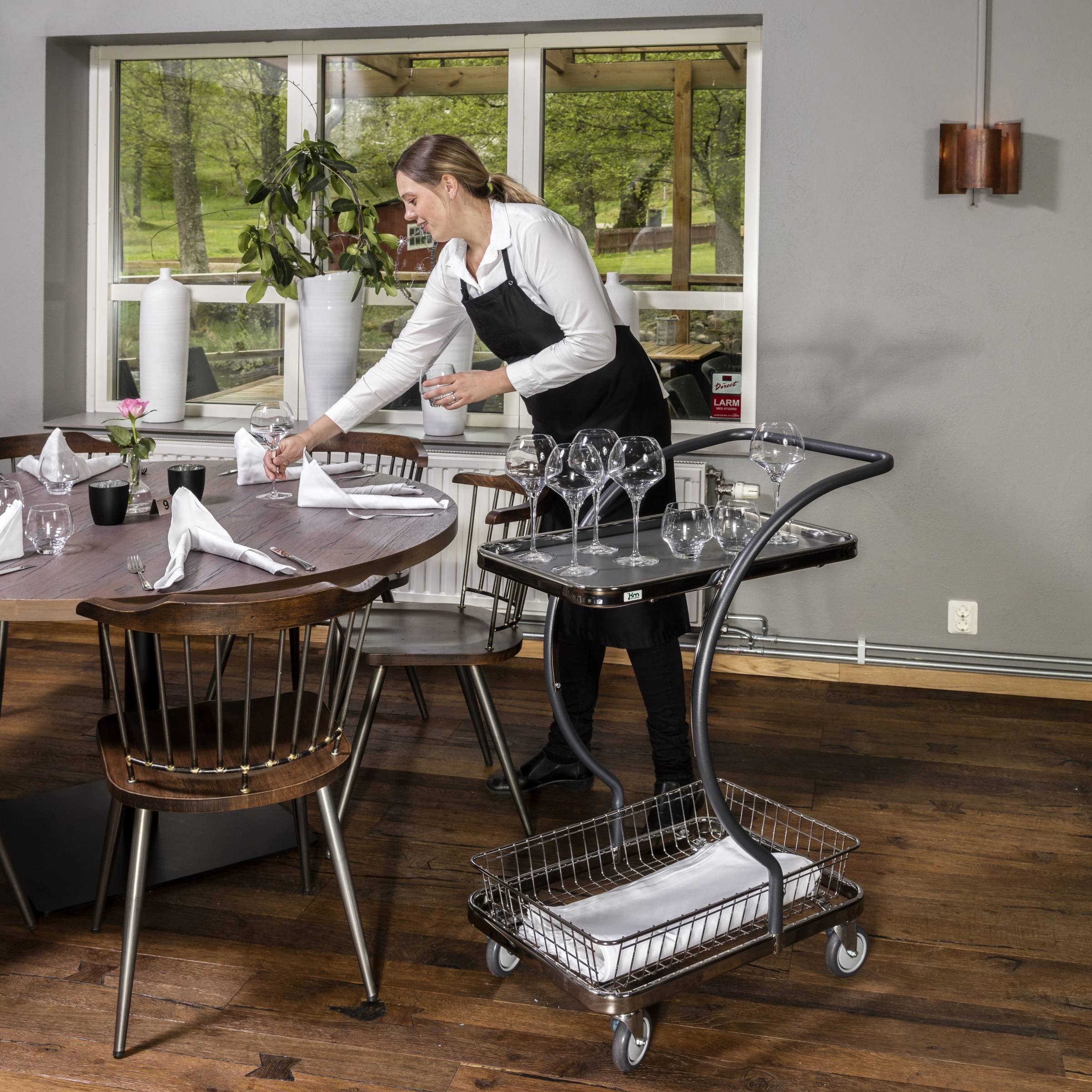 Kongamek C-Line Tischwagen in grau mit 2 Böden 595x360mm Ladefläche-3