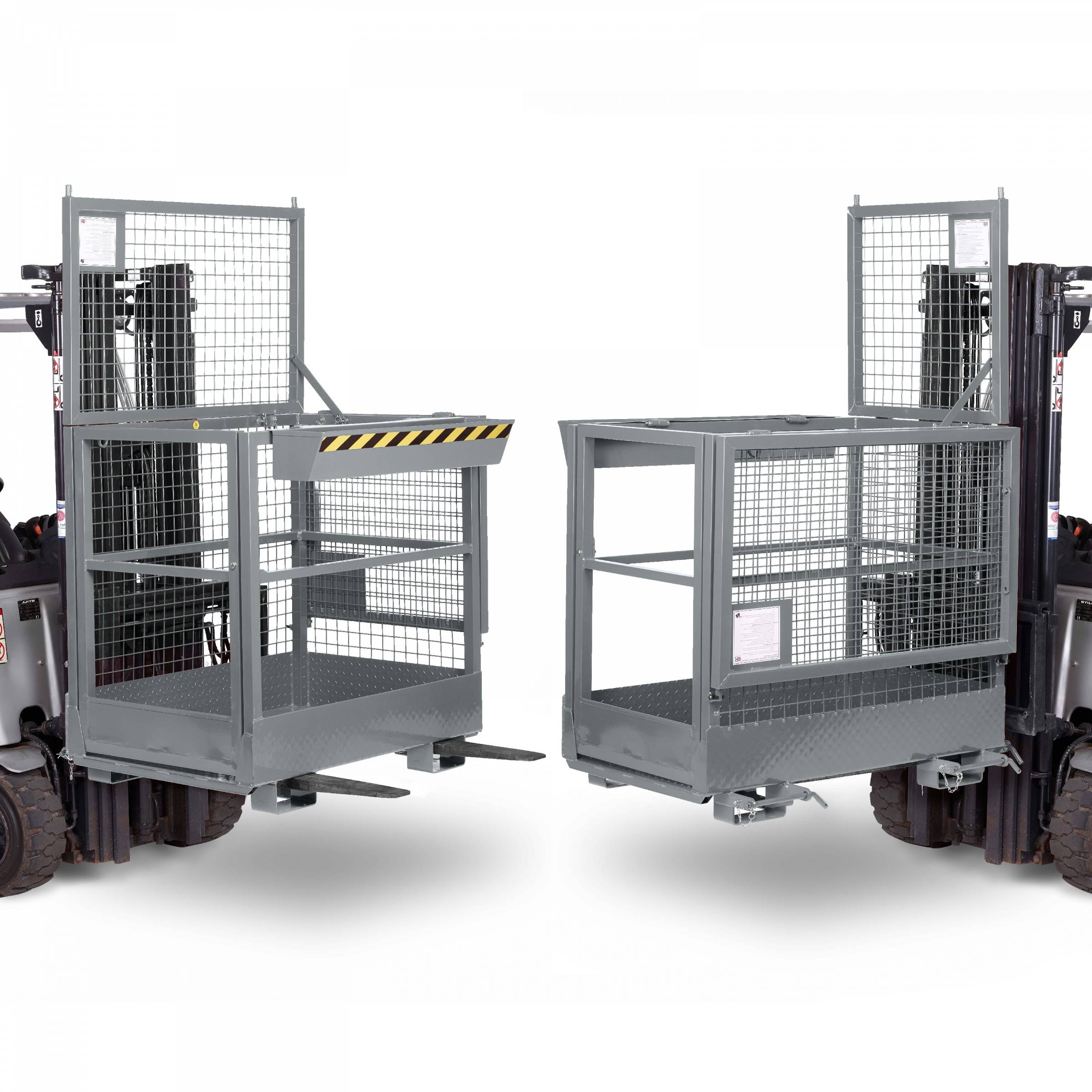 R+R Industrietechnik Arbeitskorb Typ RAK-DUO 1200x800x1950mm RAL 7005 Mausgrau-1