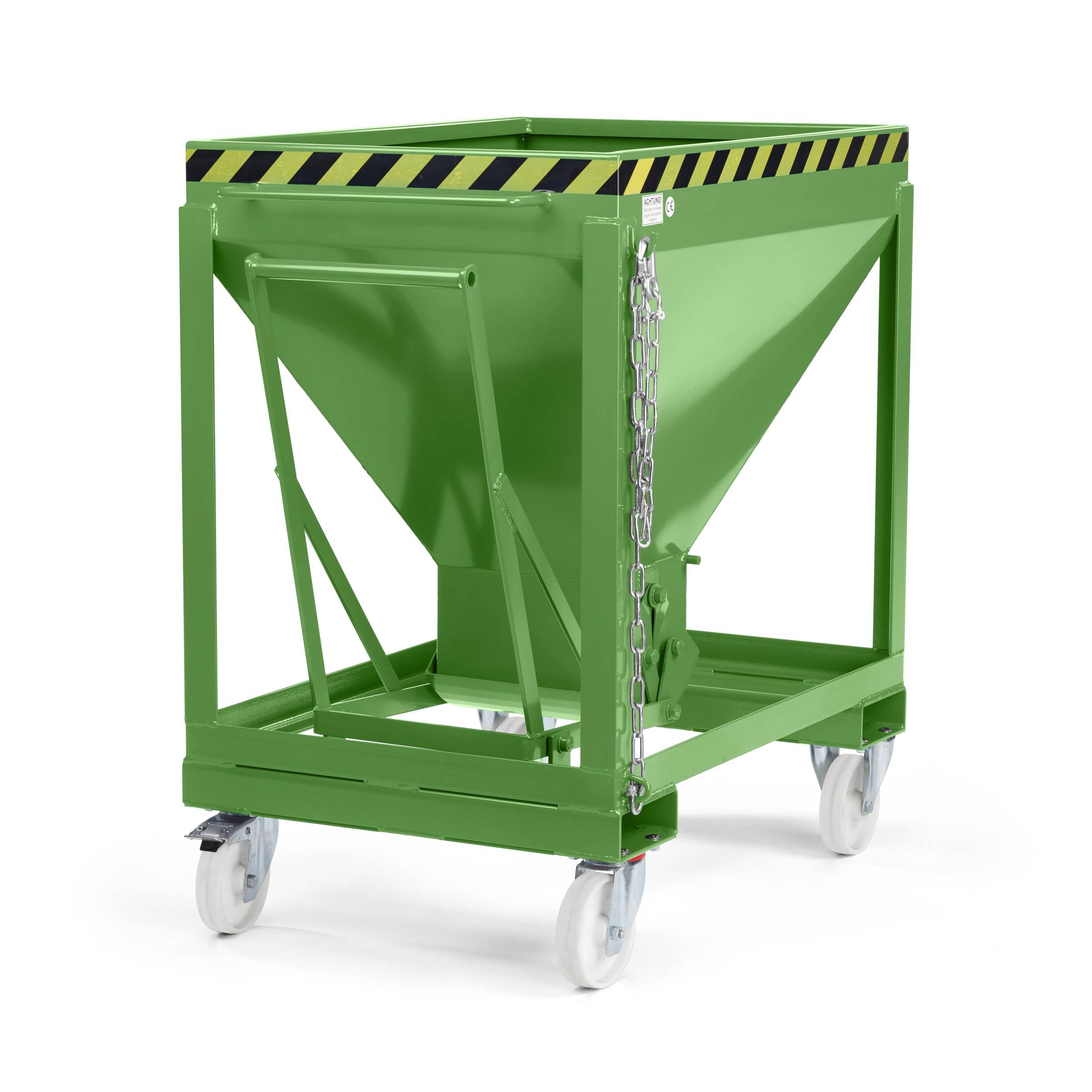 RR Industrietechnik Silowagen Typ RSLF 600dm³ fahrbar RAL 6011 Resedagrün-0