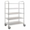 Kongamek Etagenwagen mit 5 Böden 900x440mm pulverbeschichtet und verzinkt 24mm Rand mit Bremse