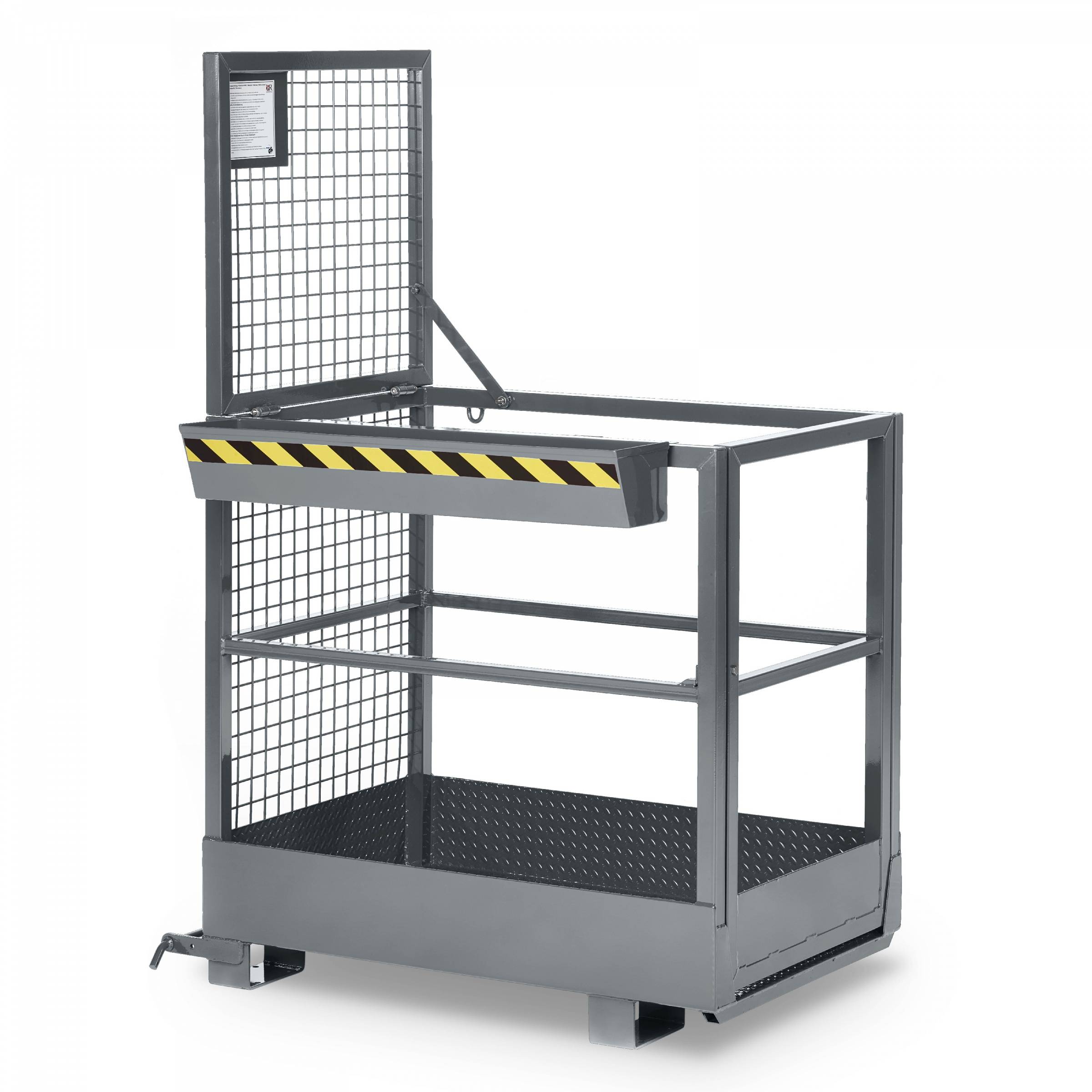 RR Industrietechnik Arbeitskorb Typ RAK-SLIM 800x800x1910mm RAL7005 Mausgrau-0