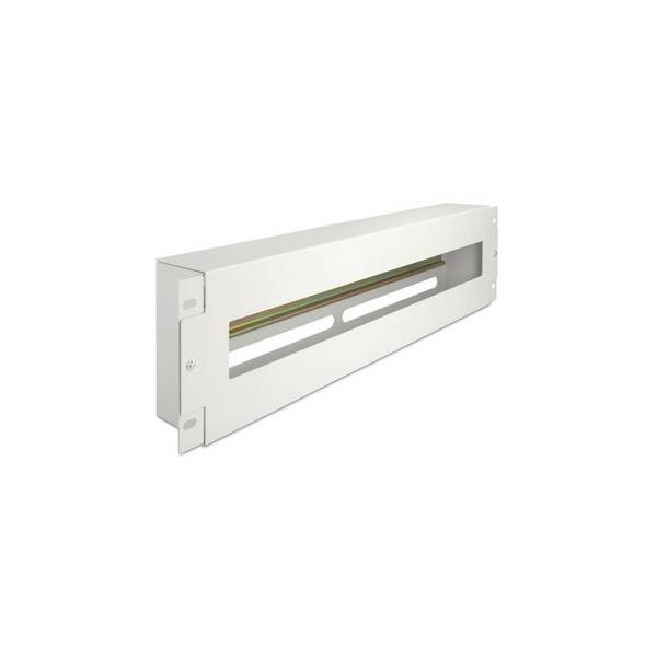 Delock Rack-Schiene mit Schutzschalter - DIN schienenmontierbar - Grau - 3U - 48