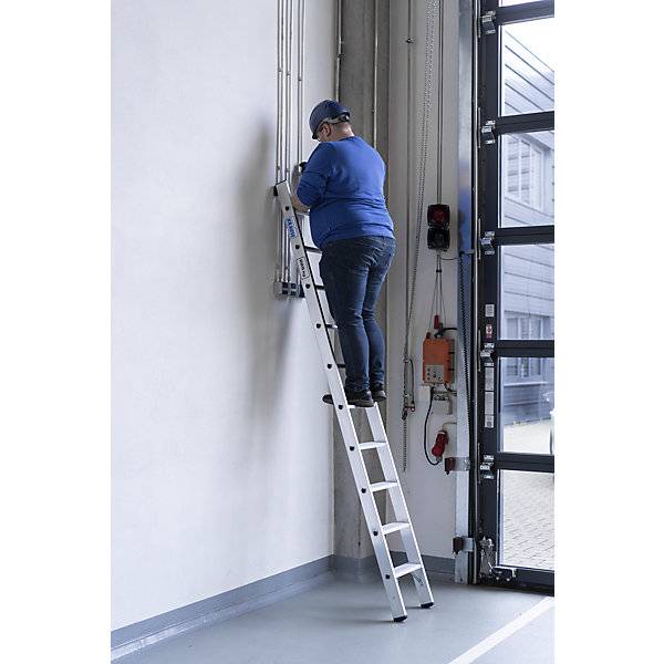 Schwerlast-Anlegeleiter 80 mm Alu-Stufen bis 225 kg 10 Stufen. Krause-Werk GmbH & CO. KG 78748449-1