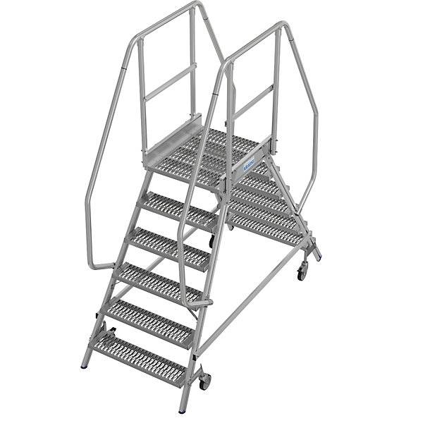Podestleiter mit R13-Rutschhemmung mit beidseitigem Aufstieg 2x6 Stufen inkl. Plattform. Krause-Werk GmbH & CO.-0