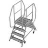 Podestleiter mit R13-Rutschhemmung mit beidseitigem Aufstieg 2x4 Stufen inkl. Plattform. Krause-Werk GmbH & CO.
