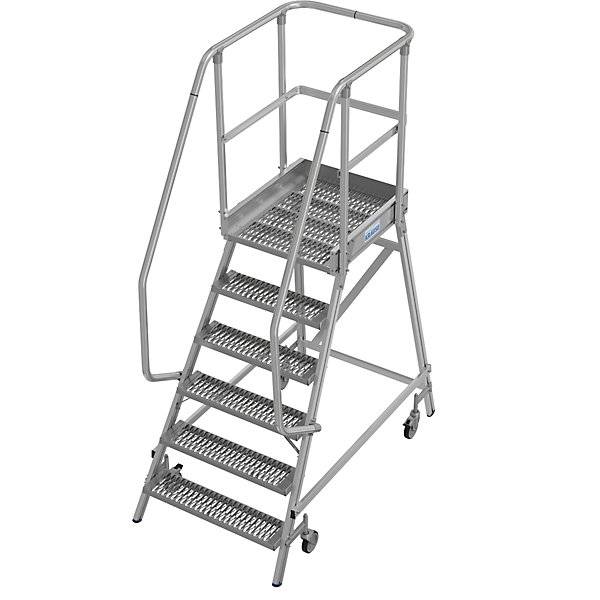 Podestleiter mit R13-Rutschhemmung mit einseitigem Aufstieg 6 Stufen inkl. Plattform. Krause-Werk GmbH & CO. KG-0