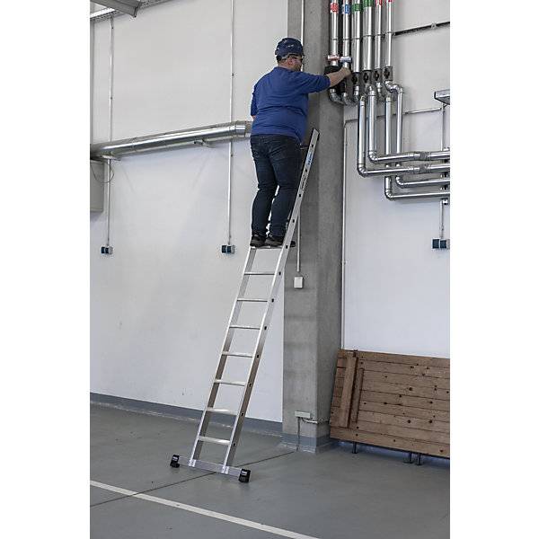 Schwerlast-Anlegeleiter 80 mm Alu-Stufen bis 225 kg 12 Stufen. Krause-Werk GmbH & CO. KG 78748649-1