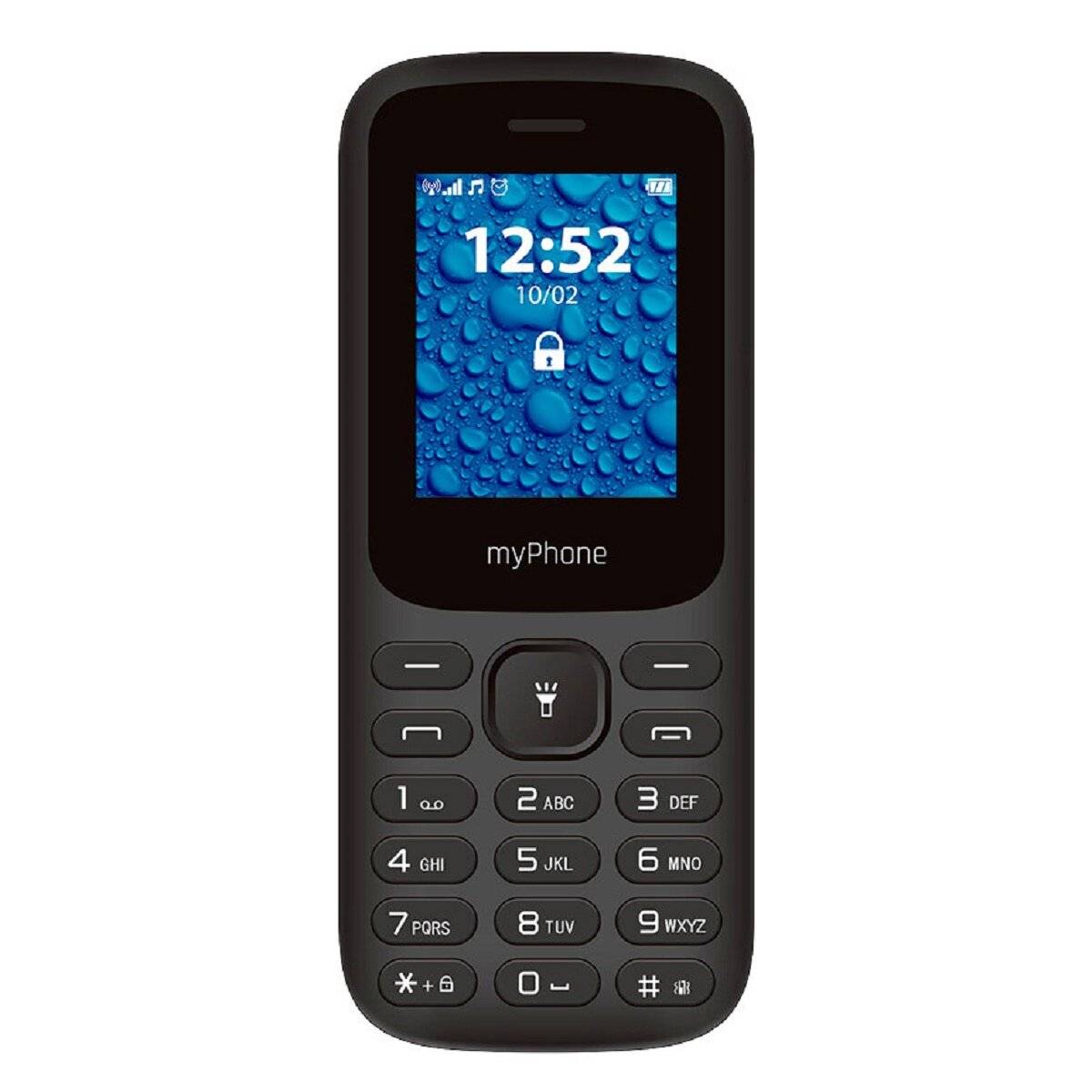 myPhone 2220 Mobiltelefon 1.77"-Display, 600 mAh, Dual Sim, 2G Schwarz-0