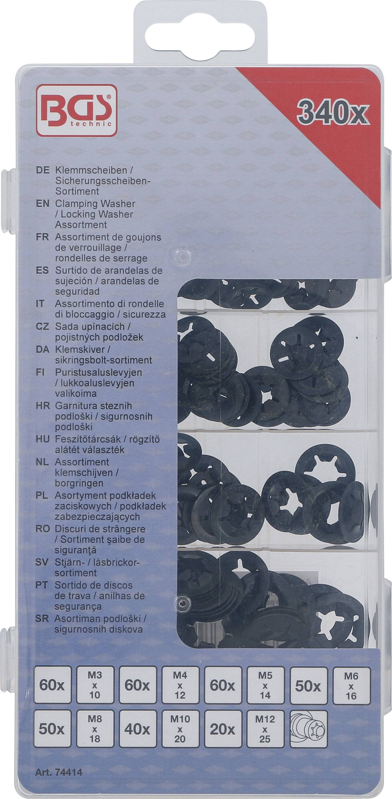 BGS 74414 Klemmscheiben / Sicherungsscheiben-Satz M3 - M12, 340 tlg.-2