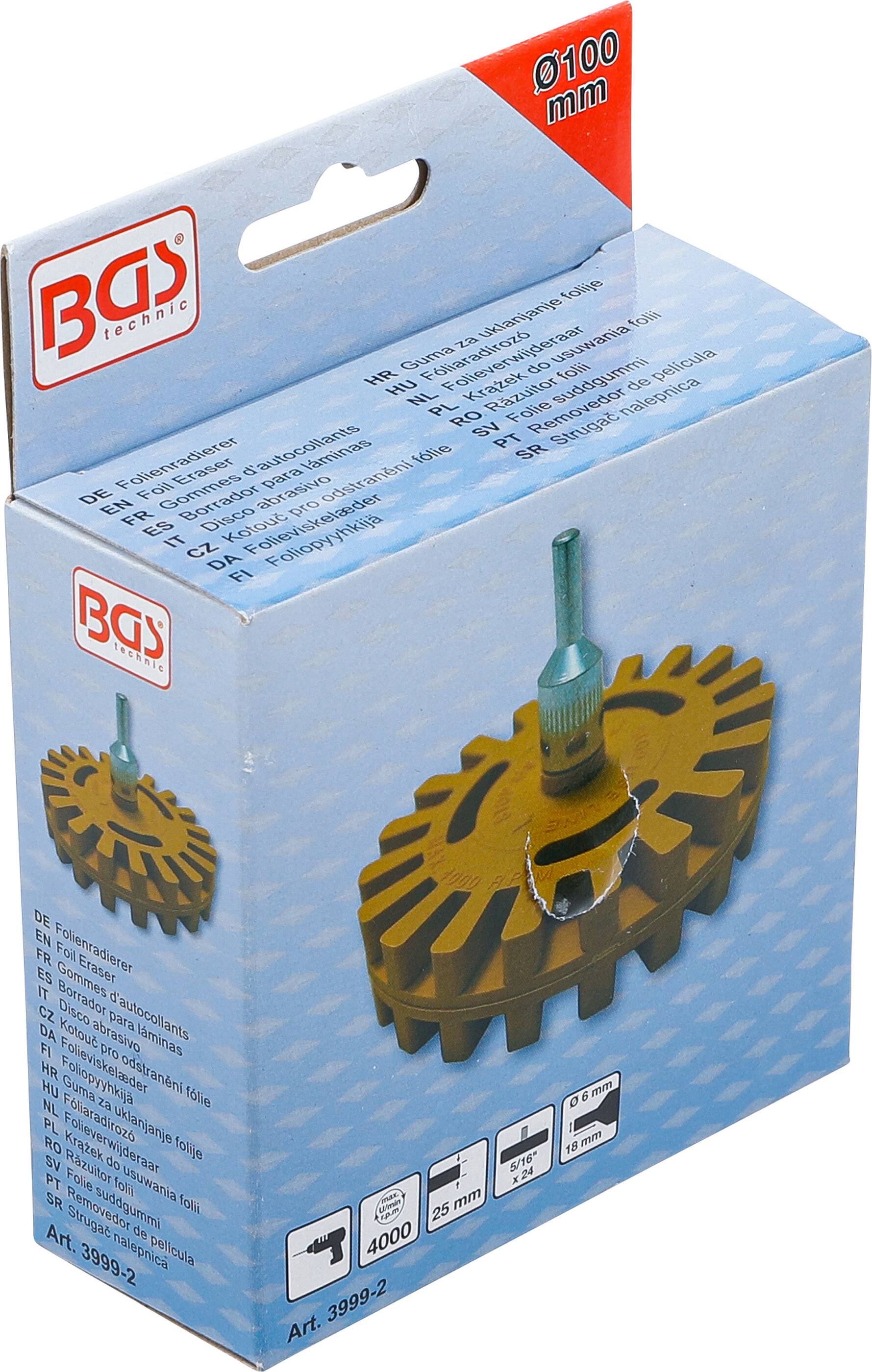 BGS 3999-2 Folienradierer, mit Lamellen, Ø 100 mm-3