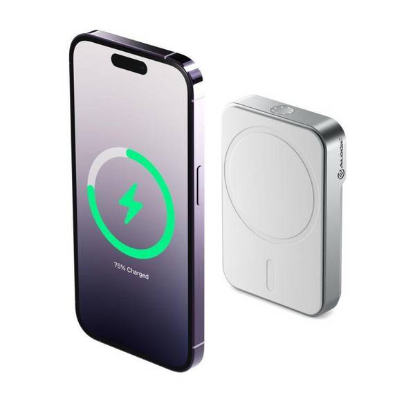 Alogic Matrix - Induktive Power Bank - 5000 mAh - 18 Watt - 12 A - Fast Charge (magnetisch, USB-C)