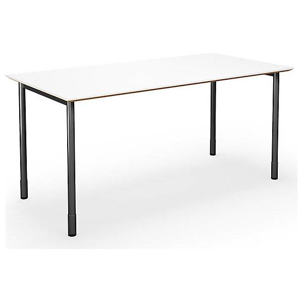 Mehrzwecktisch DUO-C Trend gerade Platte Tiefe 800 mm Breite 1600 mm weiß / schwarz. TAKKT Industrial &