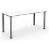 Mehrzwecktisch DUO-U Trend gerade Platte Tiefe 800 mm Breite 1400 mm weiß silber. TAKKT Industrial &