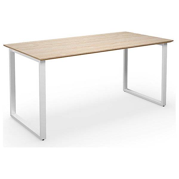 Mehrzwecktisch DUO-O Trend gerade Platte Tiefe 800 mm Breite 1400 mm Eiche / weiß. TAKKT Industrial &