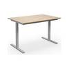 Mehrzwecktisch DUO-T Trend gerade Platte Tiefe 800 mm Breite 1200 mm Eiche / silber. TAKKT Industrial &