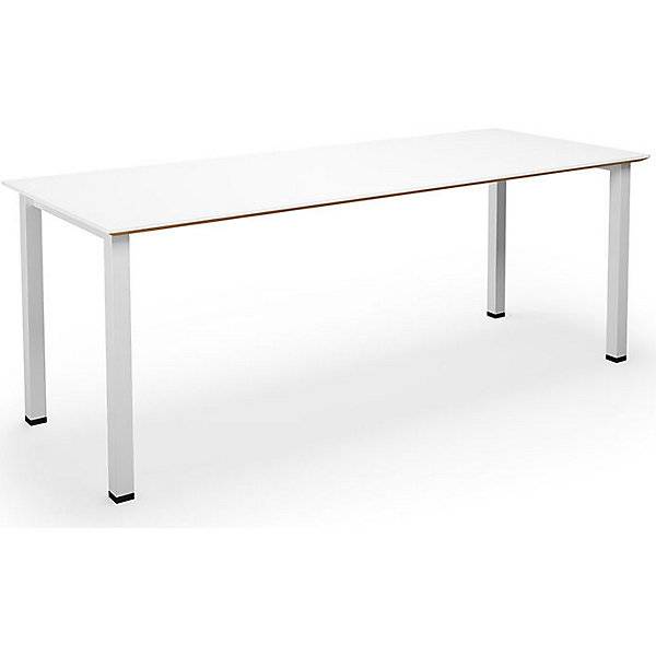 Mehrzwecktisch DUO-U Trend gerade Platte Tiefe 800 mm Breite 1800 mm weiß weiß. TAKKT Industrial & Packaging