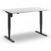 Schreibtisch Atlanta Trend elektrisch höhenverstellbar gerade BxT 1400 x 800 mm weiß/schwarz. TAKKT Industrial