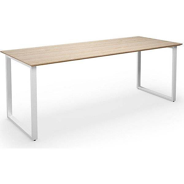 Mehrzwecktisch DUO-O Trend gerade Platte Tiefe 800 mm Breite 1800 mm Eiche / weiß. TAKKT Industrial &
