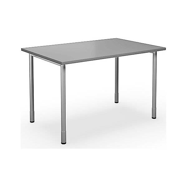 Mehrzwecktisch DUO-C gerade Platte HxT 700 - 800 x 800 mm Breite 1200 mm lichtgrau silber. TAKKT Industrial &