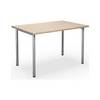 Mehrzwecktisch DUO-C gerade Platte HxT 700 - 800 x 800 mm Breite 1200 mm Eiche silber. TAKKT Industrial &
