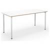 Mehrzwecktisch DUO-C Trend gerade Platte abgerundete Ecken Tiefe 800 mm Breite 1400 mm weiß weiß. TAKKT