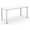 Mehrzwecktisch DUO-U Trend gerade Platte abgerundete Ecken Tiefe 800 mm Breite 1600 mm weiß weiß. TAKKT