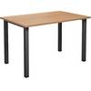 Mehrzwecktisch DUO-U gerade Platte Tiefe 800 mm Breite 1200 mm Buche schwarz. TAKKT Industrial & Packaging