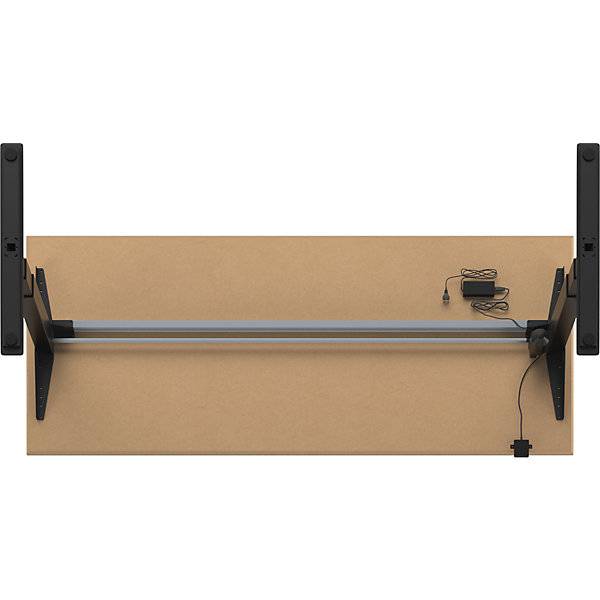 Schreibtisch Atlanta Trend elektrisch höhenverstellbar gerade BxT 2000 x 800 mm weiß/schwarz. TAKKT Industrial-1