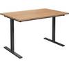 Mehrzwecktisch DUO-T gerade Platte HxT 740 x 800 mm Breite 1200 mm Buche schwarz. TAKKT Industrial &