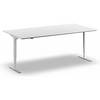 Schreibtisch Atlanta Trend elektrisch höhenverstellbar gerade BxT 1600 x 800 mm weiß/silber. TAKKT Industrial