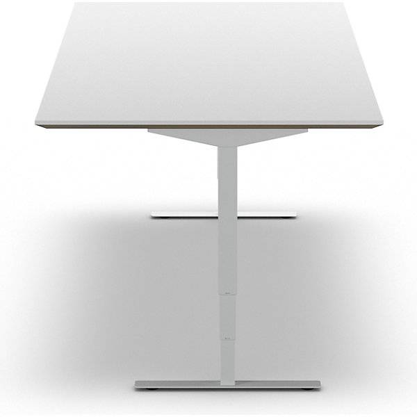 Schreibtisch Atlanta Trend elektrisch höhenverstellbar gerade BxT 1600 x 800 mm weiß/silber. TAKKT Industrial-2