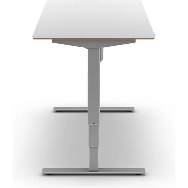 Schreibtisch Atlanta Trend elektrisch höhenverstellbar gerade BxT 1600 x 800 mm weiß/silber. TAKKT Industrial-3