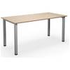 Mehrzwecktisch DUO-U Trend gerade Platte Tiefe 800 mm Breite 1600 mm Eiche silber. TAKKT Industrial &